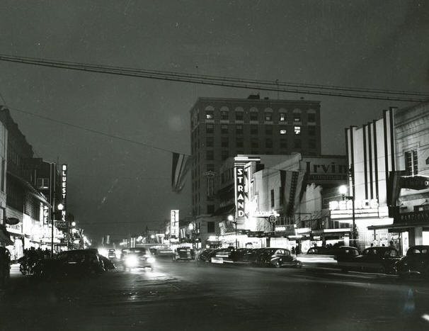 Downtown Port Arthur at Night